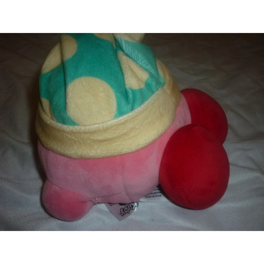 Tomy Club Mocchi Mocchi‎ Sleeping Kirby Plush with Nightcap Nintendo Squishy 6